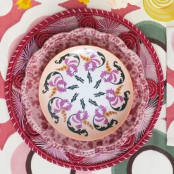 Cabana Dinnerware|Speckled Dinner Plate in Pink