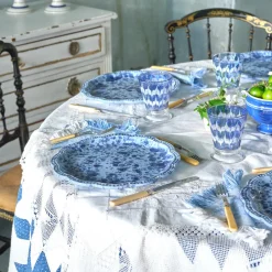 Cabana Dinnerware|Speckled Dinner Plate in Blue