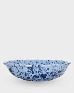 Cabana Dinnerware|Speckled Serving Bowl in Blue