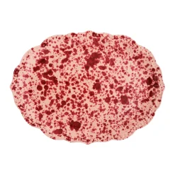 Cabana Dinnerware|Speckled Serving Plate in Pink