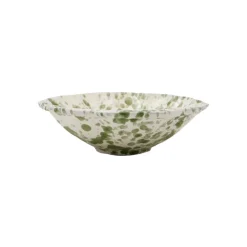 Cabana Dinnerware|Speckled Small Bowl in Green and White
