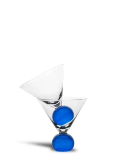 Byon Glassware|Spice Glasses, Ball-Stem Martini Glass, Set of Two