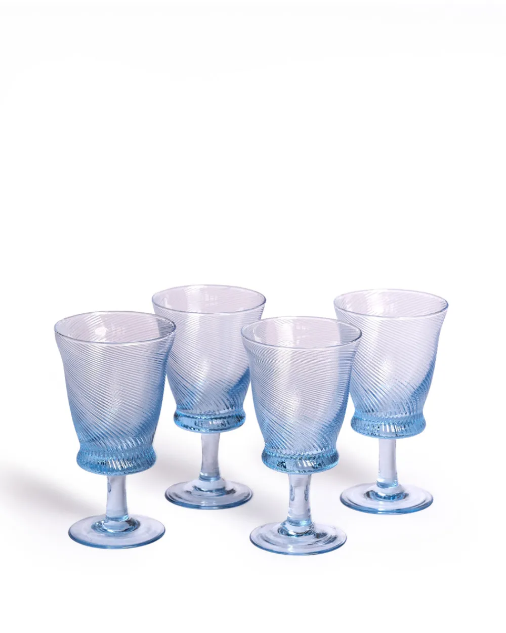 Sharland England Glassware|Spiral Wine Glasses, Set of 4