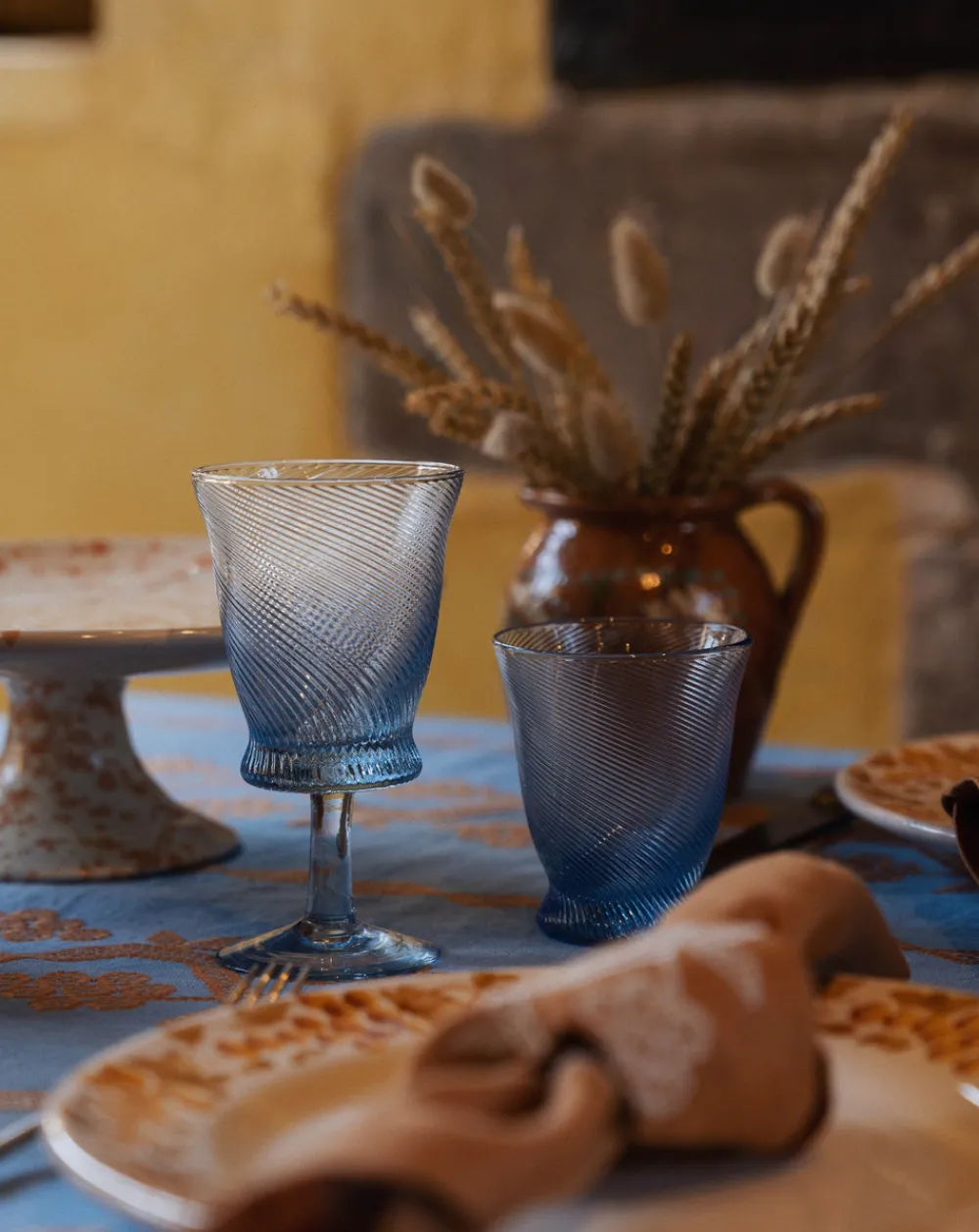 Sharland England Glassware|Spiral Wine Glasses, Set of 4