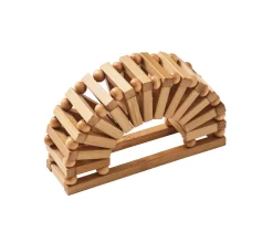 Kim Seybert Place Settings & Linens|Spoke Napkin Ring in Natural, Set of 4