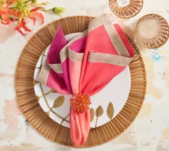 Kim Seybert Place Settings & Linens|Spoke Placemat in Brown, Set of 4