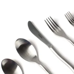 Misette Flatware|Squiggle 5-Piece Cutlery Set in Matte Silver