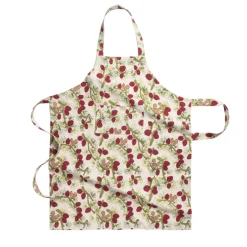 Couleur Nature Place Settings & Linens|Squirrel and Pinecone Apron in Red & Brown