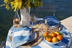Couleur Nature Place Settings & Linens|St. Tropez Napkins in Blue, Set of 6