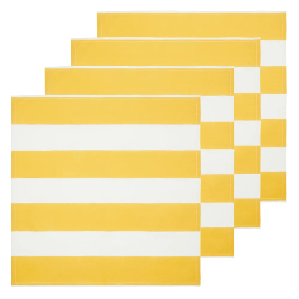 Couleur Nature Place Settings & Linens|St. Tropez Napkins in Yellow, Set of 6