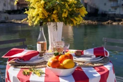 Couleur Nature Place Settings & Linens|St. Tropez Tablecloth in Red