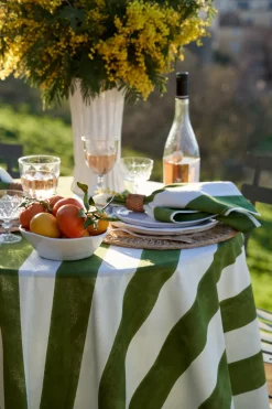 Couleur Nature Place Settings & Linens|St. Tropez Tablecloth in Vert