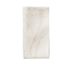 Kim Seybert Place Settings & Linens|Star Spray Napkin in White & Gold & Silver, Set of 4