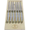 Jean Dubost Laguiole Flatware|Steak Knives in Mariniere, Set of 6