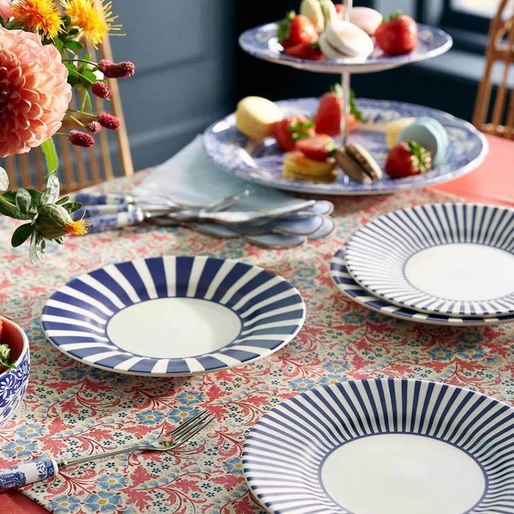 Spode Dinnerware|Steccato 7" Bold Plates, Set of 4
