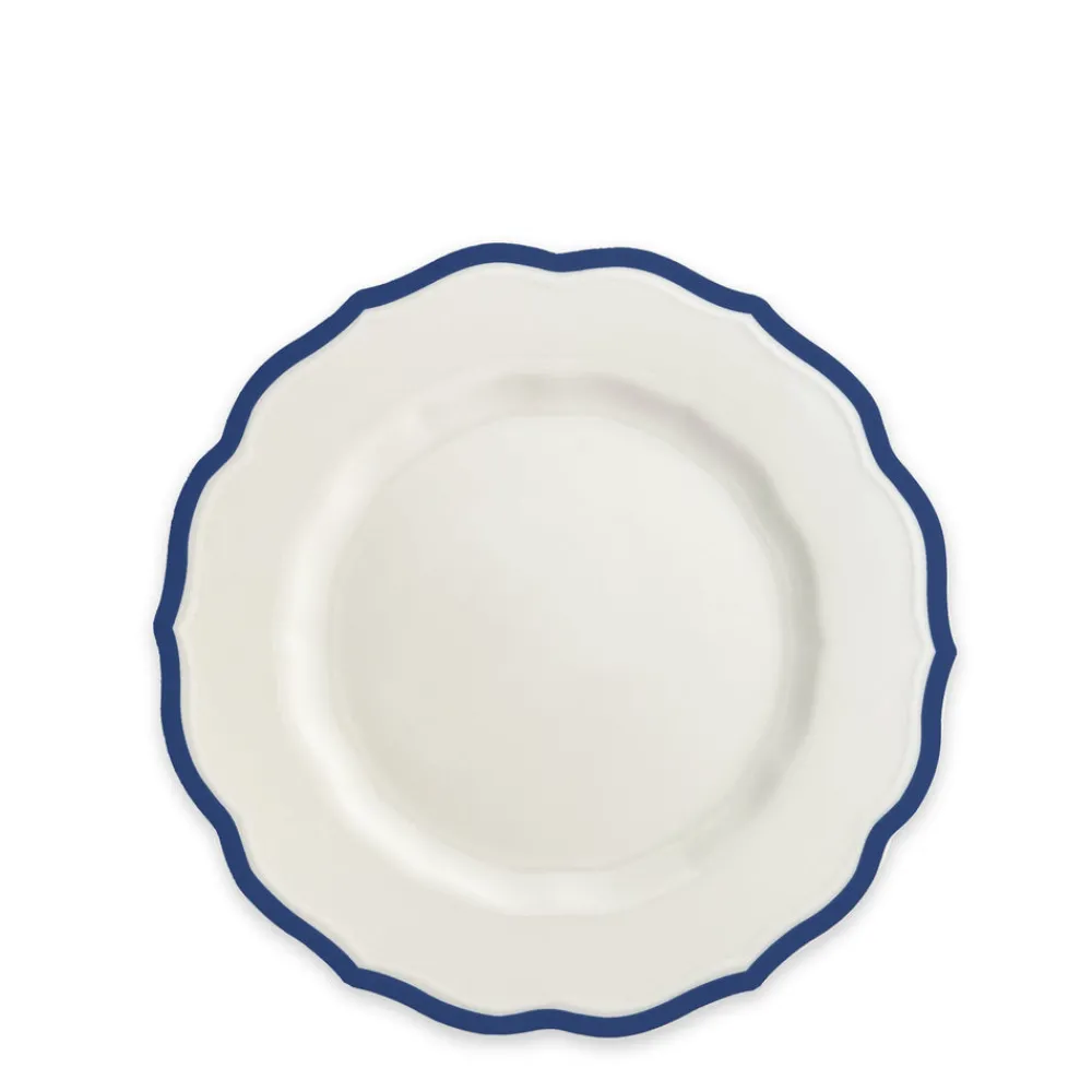 Caskata Dinnerware|Stella Scalloped Blue Salad Plate