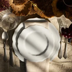 Caskata Dinnerware|Stella Scalloped White Dinner Plate