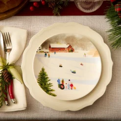 Caskata Dinnerware|Stella Scalloped White Dinner Plate