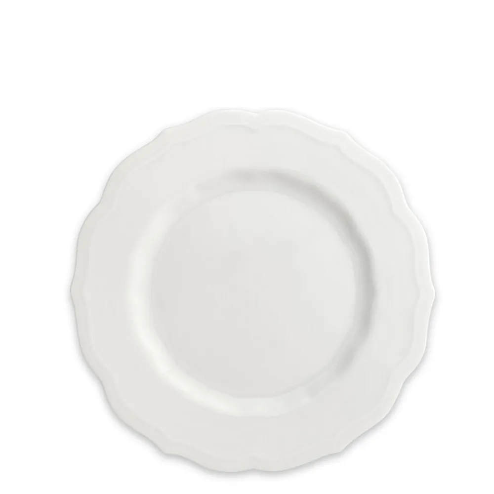 Caskata Dinnerware|Stella Scalloped White Salad Plate