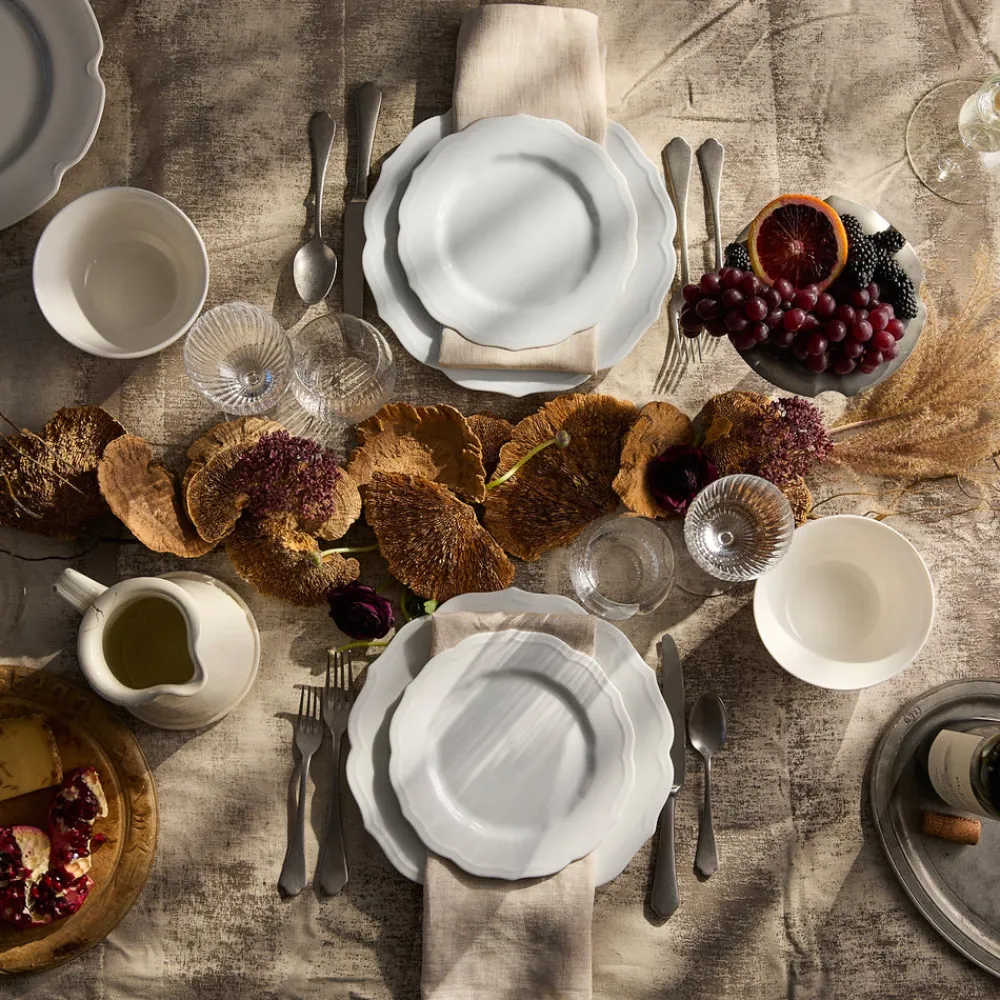 Caskata Dinnerware|Stella Scalloped White Salad Plate