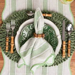 Juliska Place Settings & Linens|Straw Loop Oval Placemat in Seagrass