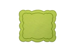 Loulou La Dune Place Settings & Linens|Strawberry Placemat and Napkin Set in Green