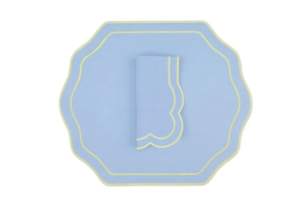 TriChi Design Place Settings & Linens|Stucco Linen Napkin and Placemat, Set of 4