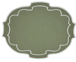Flying Sheep Country Place Settings & Linens|Studio Collection - Belle Placemat in Dark Green, Set of 4
