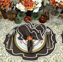 Flying Sheep Country Place Settings & Linens|Studio Collection - Belle Napkin in Cocoa, Set of 4
