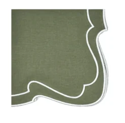Flying Sheep Country Place Settings & Linens|Studio Collection - Belle Napkin in Dark Green, Set of 4
