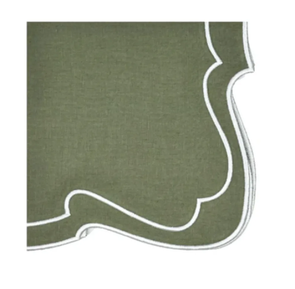 Flying Sheep Country Place Settings & Linens|Studio Collection - Belle Napkin in Dark Green, Set of 4