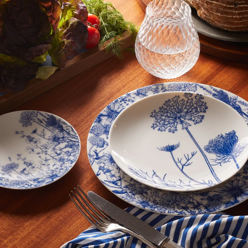 Caskata Dinnerware|Summer Blues Canape Plates