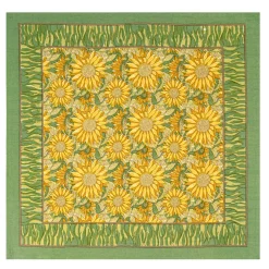 Couleur Nature Place Settings & Linens|Sunflower Mats in Yellow & Green, Set of 6