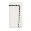 Kim Seybert Place Settings & Linens|Swag Napkin in White, Green, & Gold, Set of 4