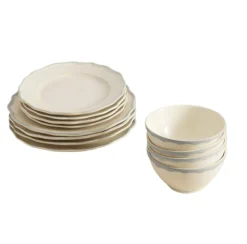 Maison Madison Dinnerware|Sylvia 12-Piece Set with Cereal Bowl