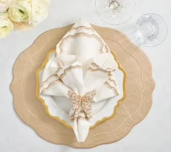 Kim Seybert Place Settings & Linens|Tailored Placemats in Gold, Set of 4