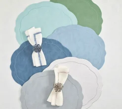 Kim Seybert Place Settings & Linens|Tailored Placemats in Periwinkle, Set of 4