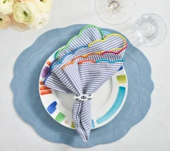 Kim Seybert Place Settings & Linens|Tailored Placemats in Periwinkle, Set of 4