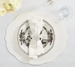 Kim Seybert Place Settings & Linens|Tailored Placemats in White, Set of 4