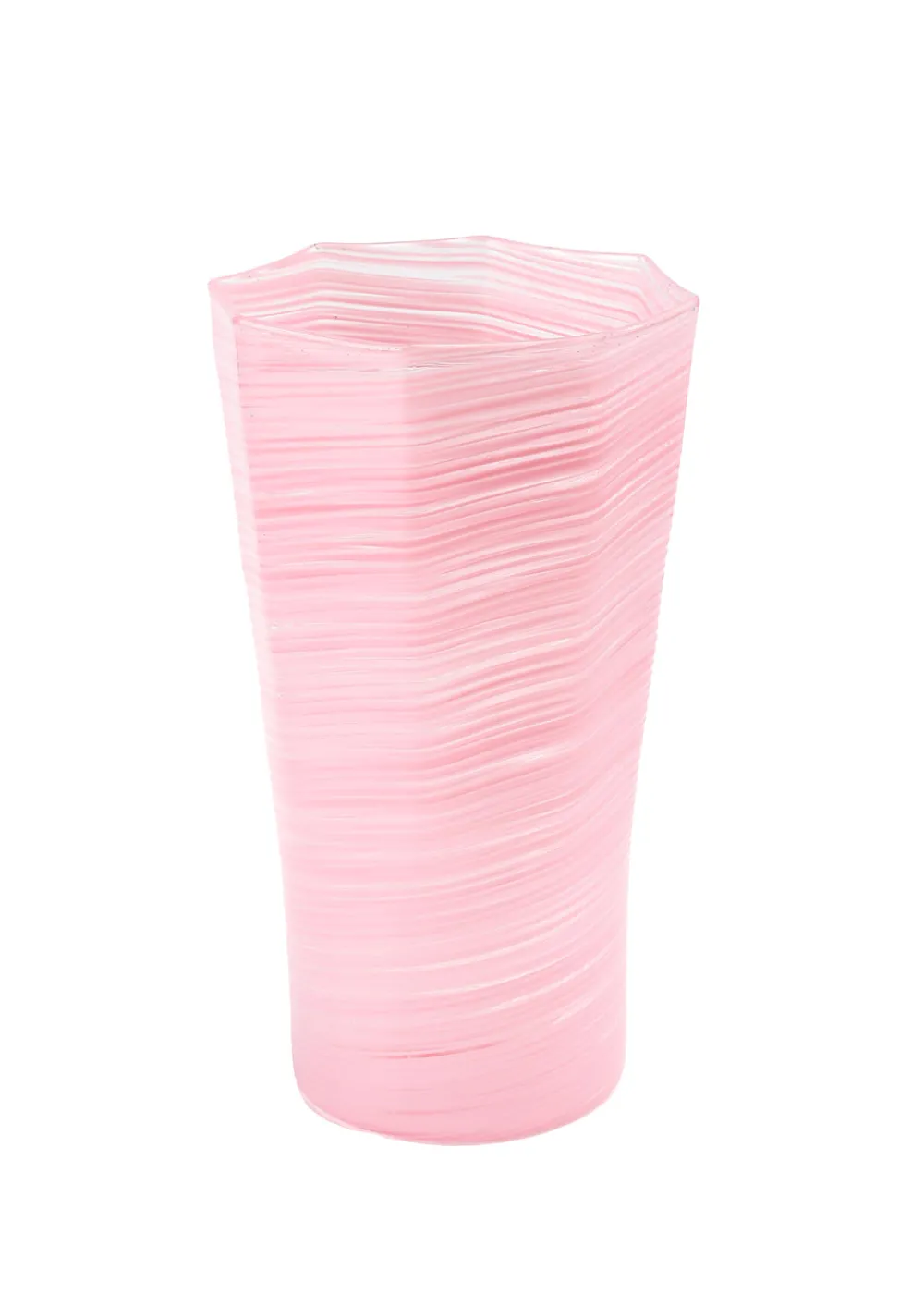 Craft Advisory Glassware|Tall Hand Blown Tumbler in Pink, Set of 6