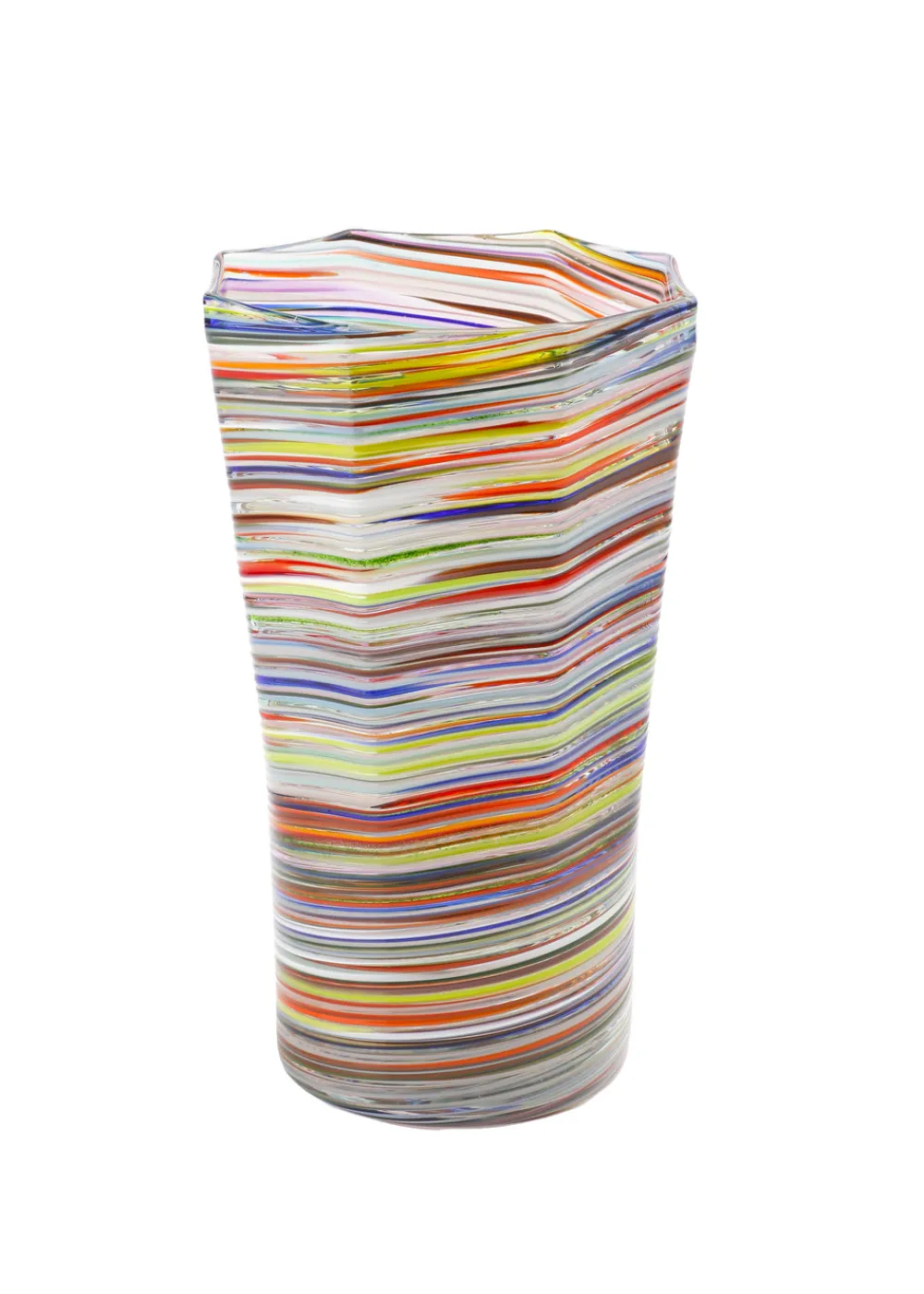 Craft Advisory Glassware|Tall Hand Blown Tumbler in Multi, Set of 6