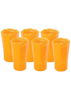 Craft Advisory Glassware|Tall Hand Blown Tumbler in Corn, Set of 6