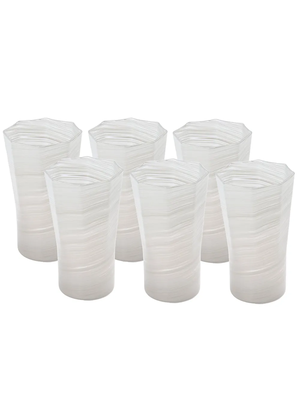 Craft Advisory Glassware|Tall Hand Blown Tumbler in Grey, Set of 6
