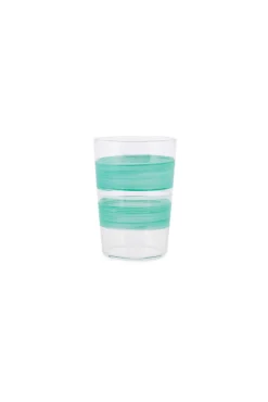 Molecot Glassware|Tangerine Green Striped Water Glass