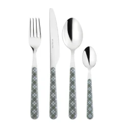 Petra Palumbo Flatware|Tartan Cutlery in Blue, Set of 4