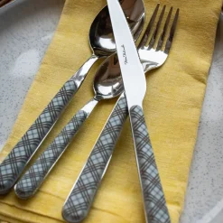 Petra Palumbo Flatware|Tartan Cutlery in Blue, Set of 4