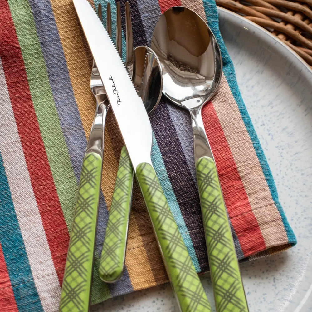 Petra Palumbo Flatware|Tartan Cutlery in Green, Set of 4