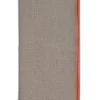 TriChi Design Place Settings & Linens|Taupe Napkin with Light Orange Trim, Set of 4