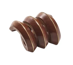 Kim Seybert Place Settings & Linens|Tendril Napkin Ring in Brown & Gold, Set of 4
