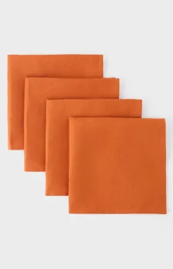 Cabana Place Settings & Linens|Terracotta Linen Napkins, Set of 4